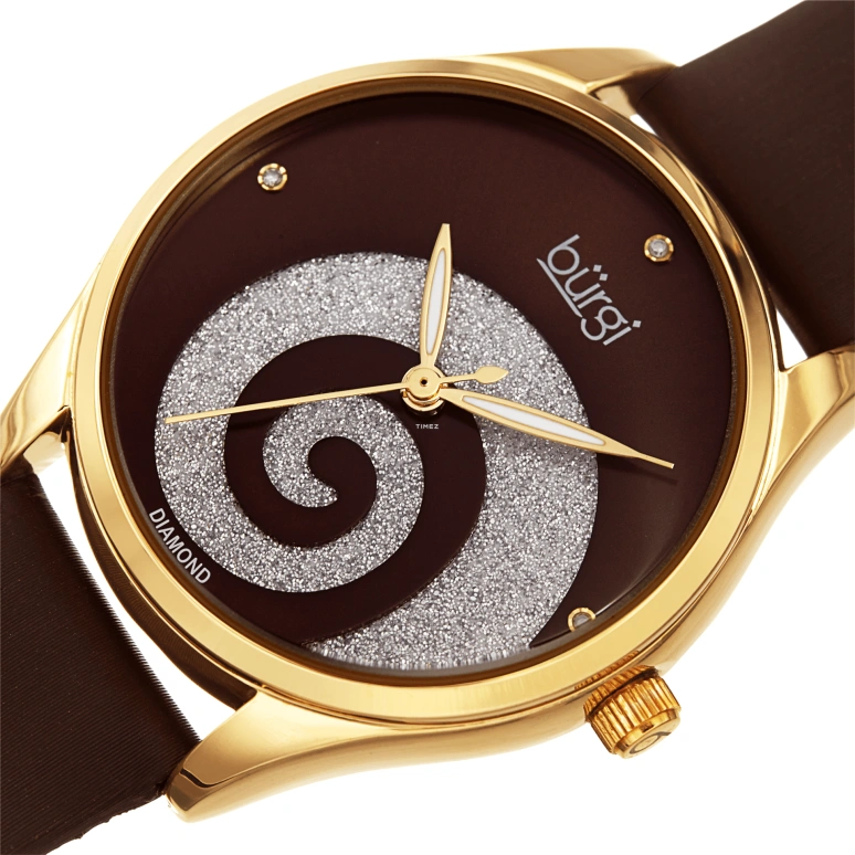Burgi,Other 34mm,34mm,Composite,Brown,Quartz,Hardlex,Round,BUR201BR