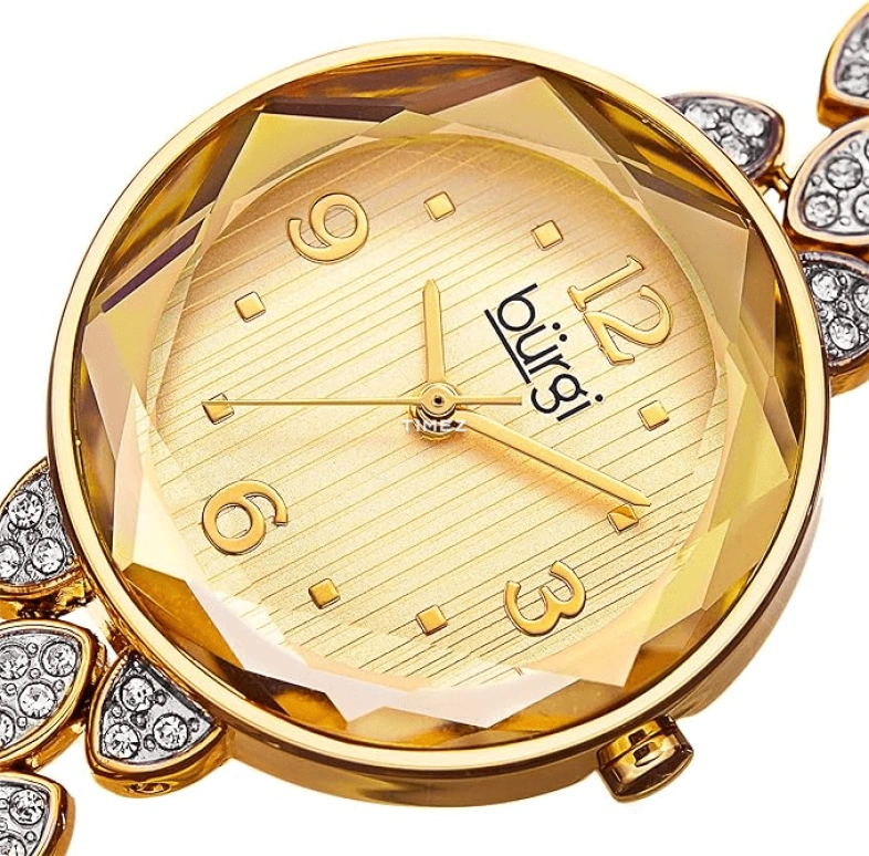 Burgi,Other 28mm,28mm,Composite,Gold,Quartz,Hardlex,Round,BUR124YG