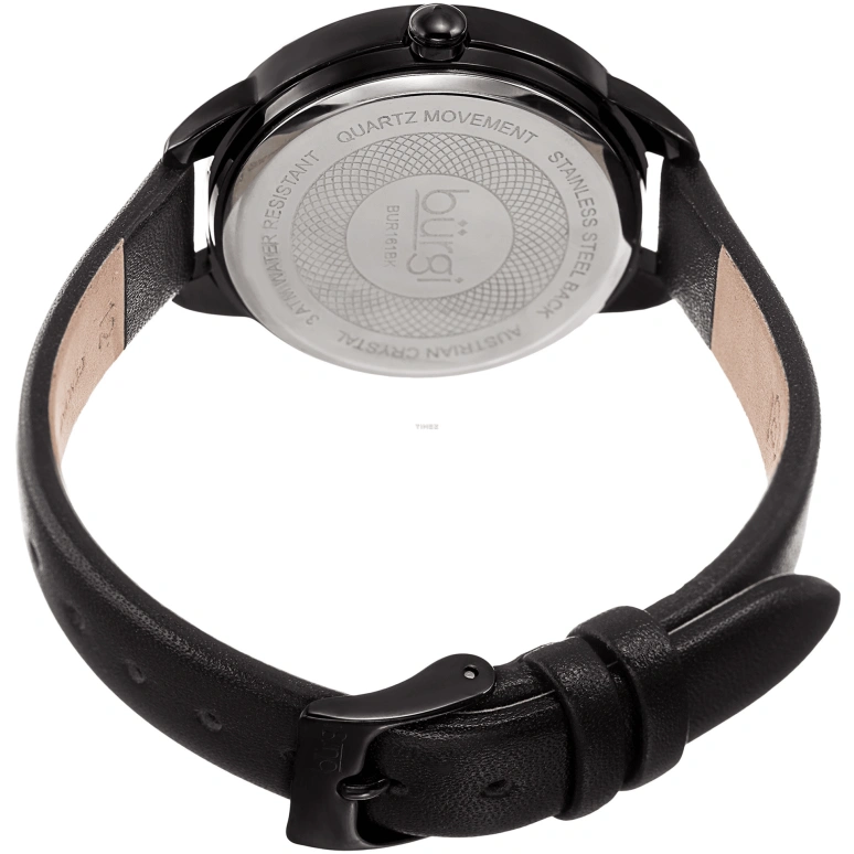 Burgi,Other 35x41mm,35x41mm,Composite,Black,Quartz,Hardlex,Round,BUR161