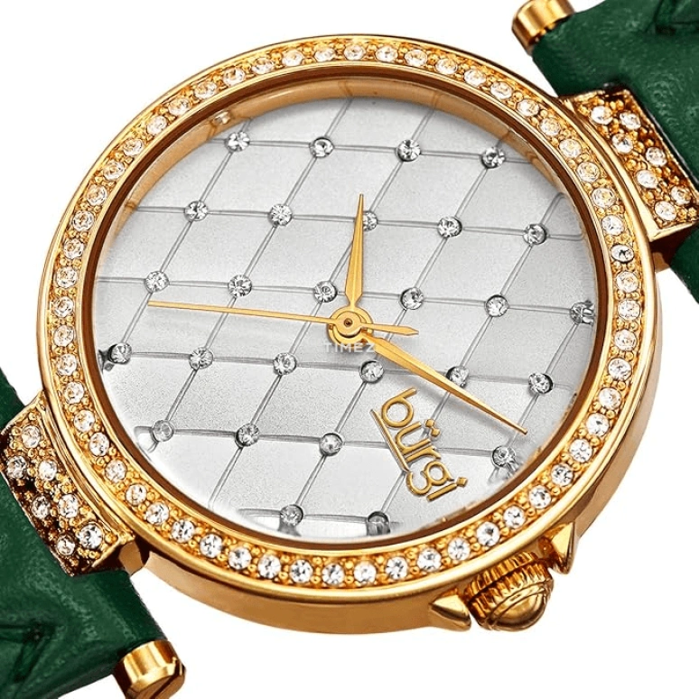 Burgi,Other 31mm,31mm,Composite,Silver,Quartz,Hardlex,Round,BUR154GN