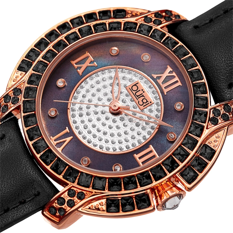 Burgi,Other 37x38mm,37x38mm,Composite,Silver,Purple,Quartz,Hardlex,Round,BUR156