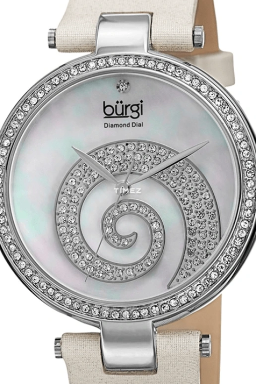 Burgi,Other 38mm,38mm,Composite,White,Quartz,Hardlex,Round,BUR143WT