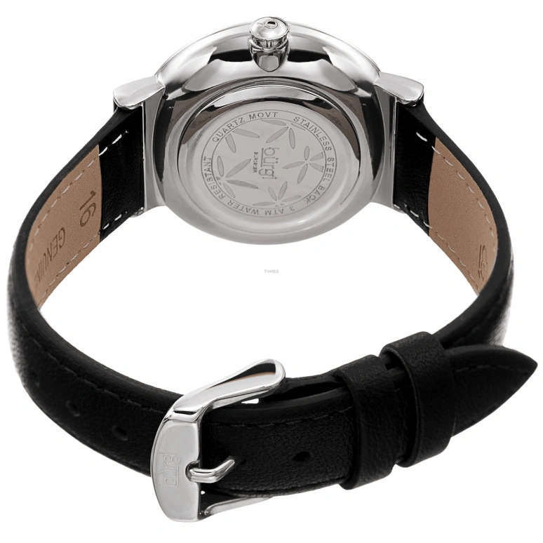 Burgi,Other 34mm,34mm,Composite,Black,Silver,Quartz,Hardlex,Round,BUR191BK