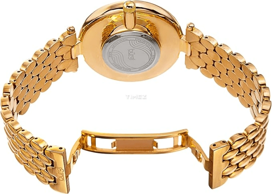 Burgi,Other 38mm,38mm,Composite,Multi-Color,Gold,Quartz,Hardlex,Round,BUR162YG