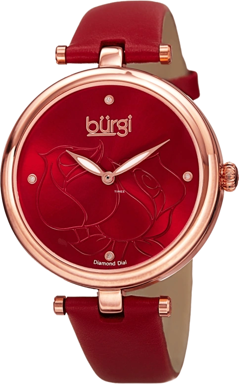Burgi,Other 37x44mm,37x44mm,Composite,Black,Quartz,Hardlex,Round,BUR151RD