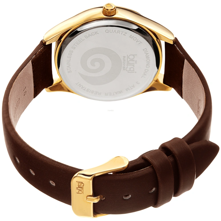 Burgi,Other 34mm,34mm,Composite,Brown,Quartz,Hardlex,Round,BUR201BR