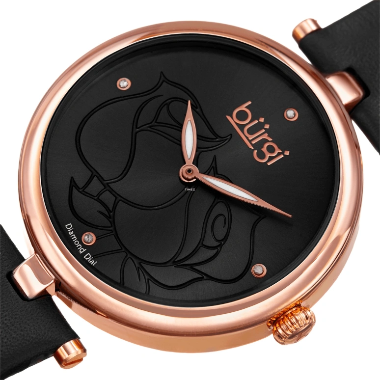 Burgi,Other 37x44mm,37x44mm,Composite,Black,Quartz,Hardlex,Round,BUR151