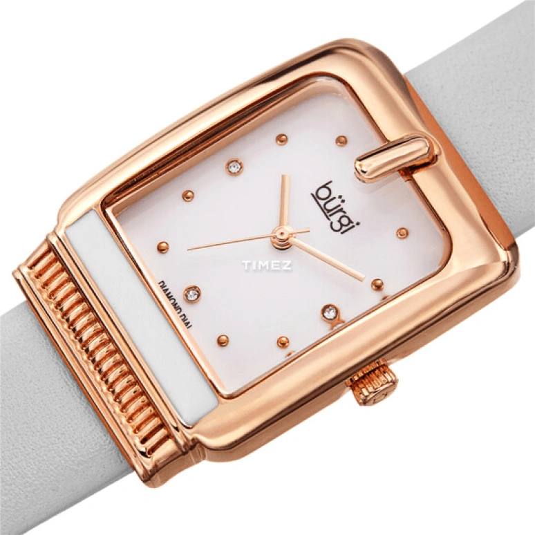 Burgi,Other 28mm,28mm,Composite,White,Quartz,Hardlex,Rectangular,BUR192WT