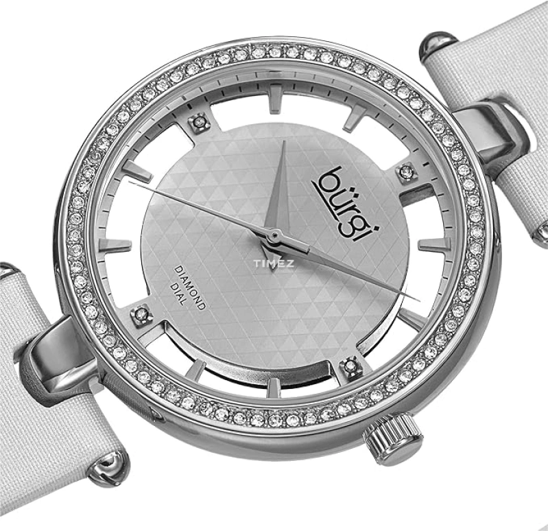 Burgi,Other 38mm,38mm,Composite,Silver,Quartz,Hardlex,Sapphire,Round,BUR104WTS