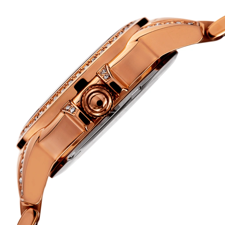 Burgi,Other 33mm,33mm,Stainless Steel,Brown,Quartz,Day,Mineral,BUR168RGBR
