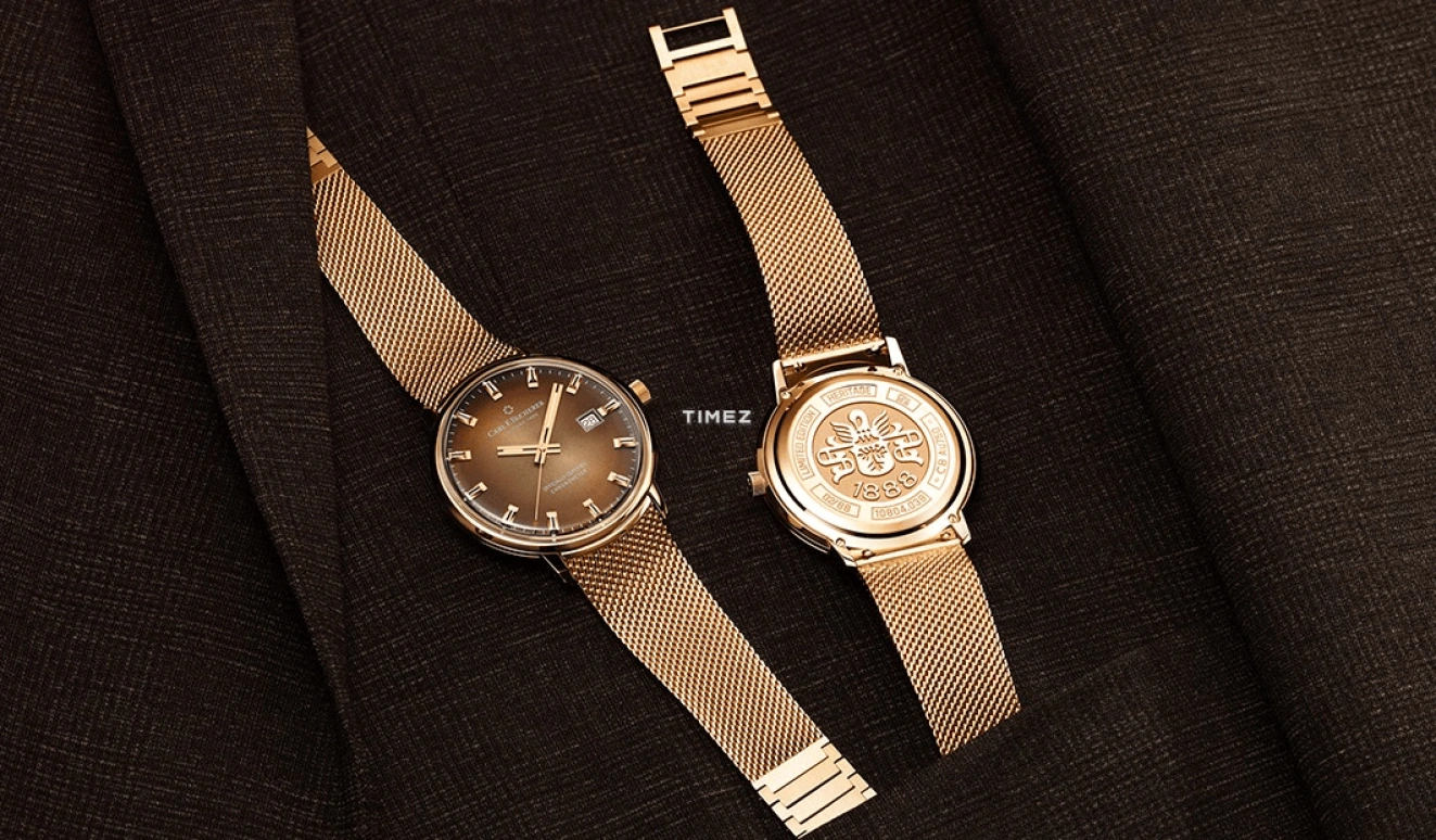 Carl F. Bucherer,Heritage 39mm,39mm,Rose Gold,Brown,Gradient,Automatic,Day,Sapphire,Crystal Glass,00,00.10804.03.93.01