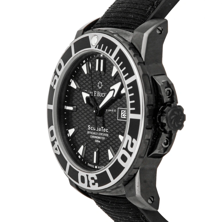 Carl F. Bucherer,Patravi 44.60mm,44.60mm,Titanium,Black,Automatic,Day,Sapphire,00,00.10632.28.33.01