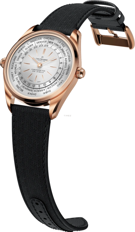 Carl F. Bucherer,Heritage 39mm,39mm,Rose Gold,Silver,Automatic,Dule Time,World Time,00,00.10805.03.13.01