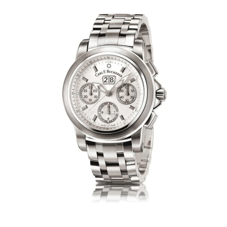 Carl F. Bucherer,Patravi 40mm,40mm,Stainless Steel,White,Automatic,Chronograph,Day,00,00.10611.08.13.21