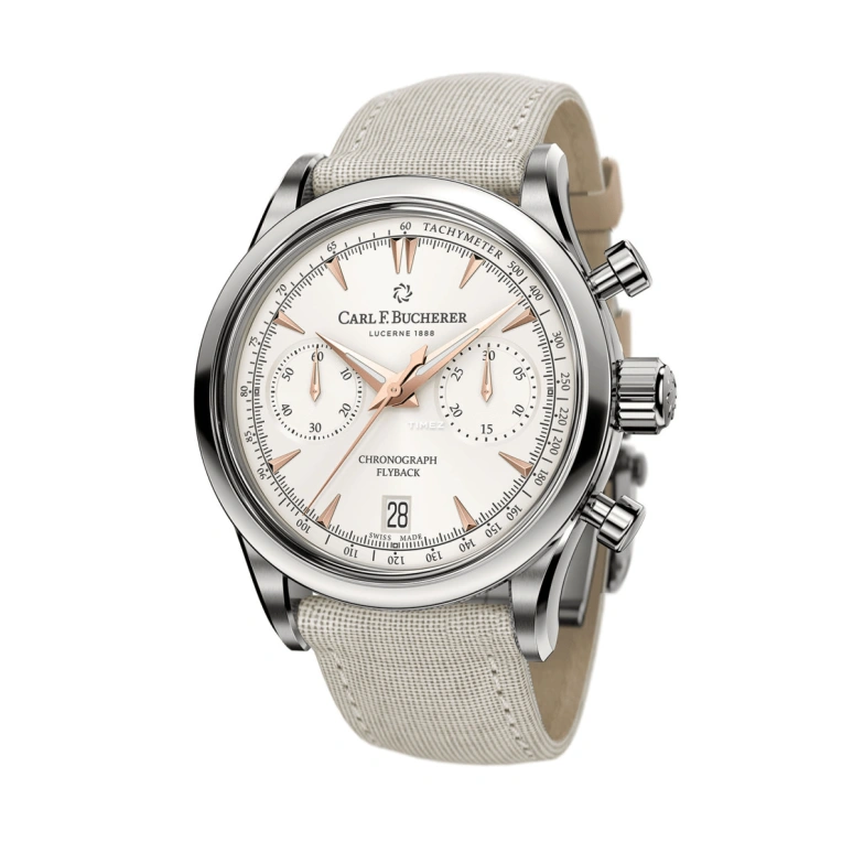 Carl F. Bucherer,Manero 40mm,40mm,Stainless Steel,White,Automatic,Chronograph,Day,Flyback,00,00.10927.08.13.01