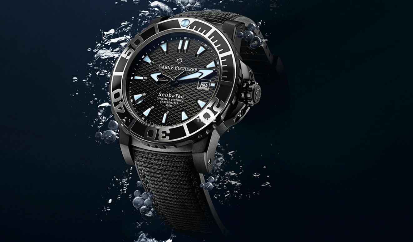 Carl F. Bucherer,Patravi 44.60mm,44.60mm,Titanium,Black,Automatic,Day,Sapphire,00,00.10632.28.33.01