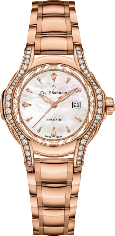 Carl F. Bucherer,Pathos 34mm,34mm,Rose Gold,White,Automatic,00,00.10580.03.73.31.02