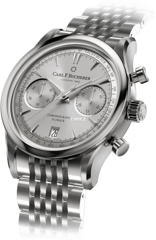 Carl F. Bucherer,Manero 40mm,40mm,Stainless Steel,Silver,Automatic,Chronograph,Day,Flyback,00,00.10927.08.93.21