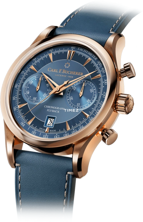 Carl F. Bucherer,Manero 43mm,43mm,Rose Gold,Blue,Automatic,Chronograph,Day,Flyback,00,00.10919.03.53.01