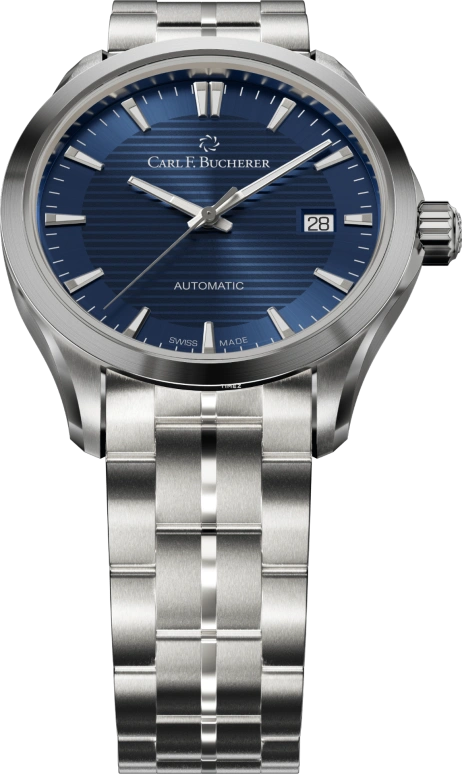 Carl F. Bucherer,Manero 38mm,38mm,Stainless Steel,Blue,Automatic,Day,Sapphire,Crystal Glass,00,00.10929.08.53.21