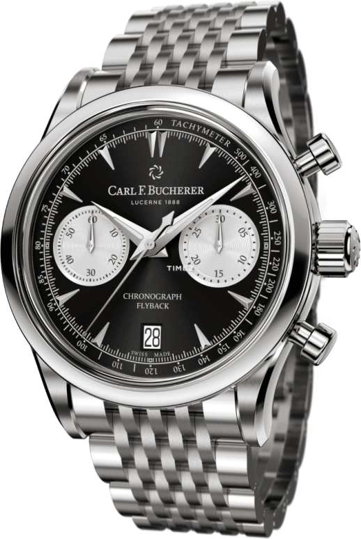 Carl F. Bucherer,Manero 40mm,40mm,Stainless Steel,Black,Automatic,Chronograph,Day,Flyback,00,00.10927.08.33.22