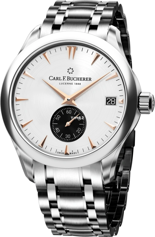 Carl F. Bucherer,Manero 40.60mm,40.60mm,Stainless Steel,White,Automatic,Day,Sapphire,Crystal Glass,00,00.10924.08.13.21