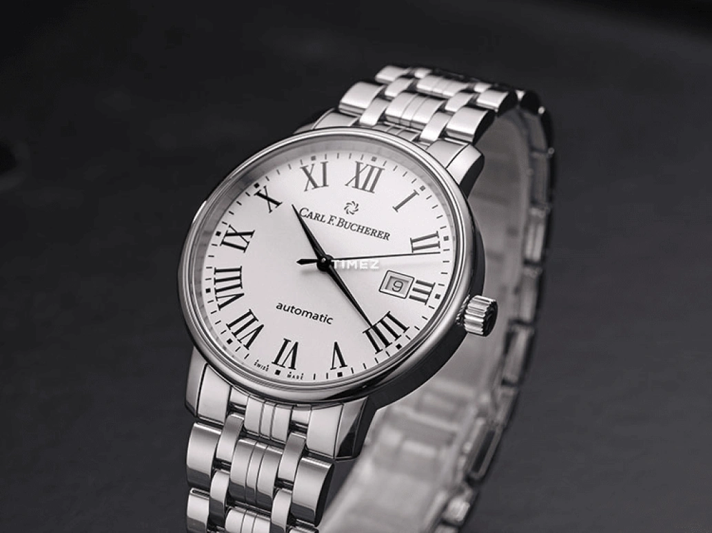 Carl F. Bucherer,Adamavi 40mm,40mm,Stainless Steel,White,Automatic,Day,Sapphire,00,00.10318.08.11.21