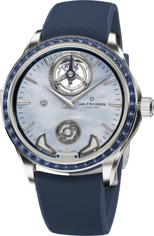 Carl F. Bucherer,Manero 43.80mm,43.80mm,White Gold,Blue,Automatic,Tourbillon,Minute Repeater,00,00.10925.02.83.11