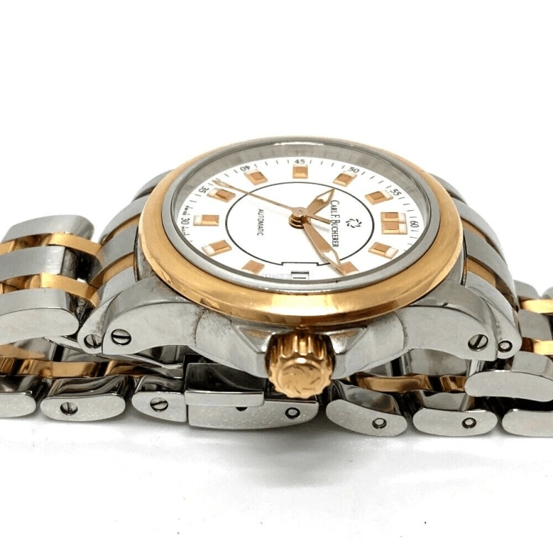 Carl F. Bucherer,Patravi 27mm,27mm,Stainless Steel,Rose Gold,White,Automatic,Day,Round,00,00.10621.07.23.21