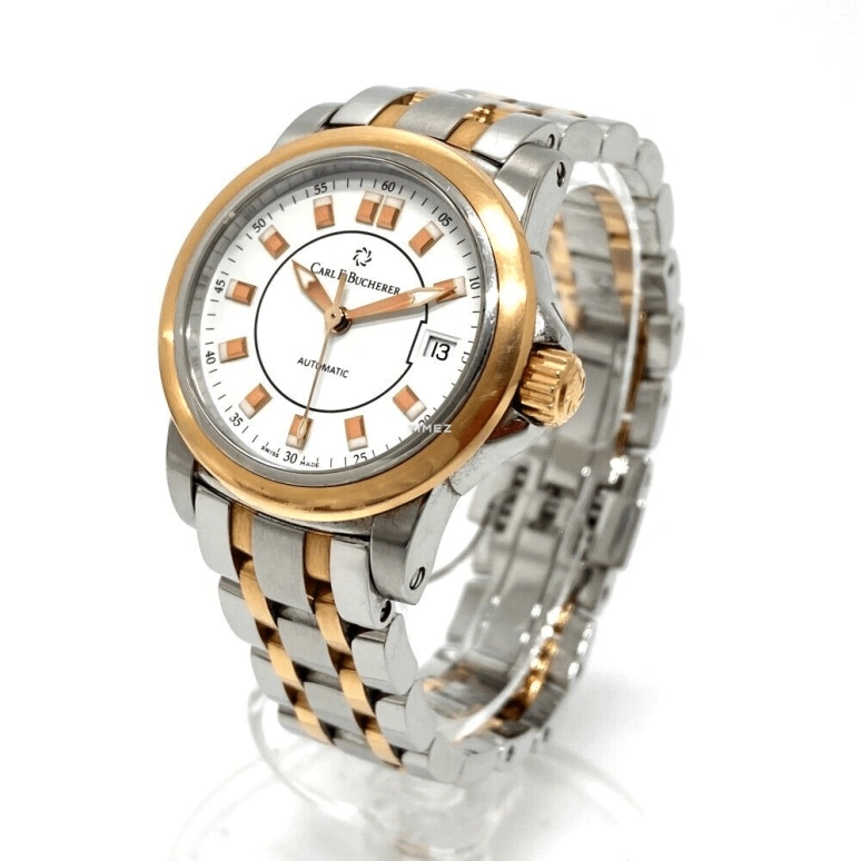 Carl F. Bucherer,Patravi 27mm,27mm,Stainless Steel,Rose Gold,White,Automatic,Day,Round,00,00.10621.07.23.21