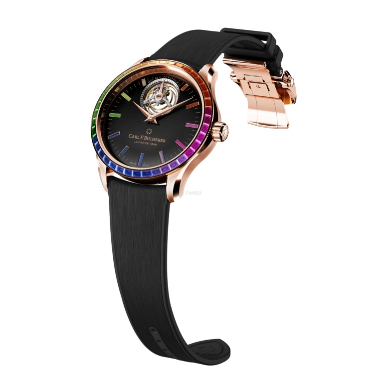 Carl F. Bucherer,Manero 43.10mm,43.10mm,Rose Gold,Black,Automatic,Tourbillon,Sapphire,Crystal Glass,00,00.10928.03.39.11