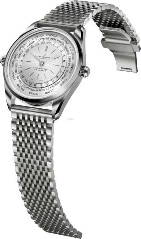 Carl F. Bucherer,Heritage 39mm,39mm,Stainless Steel,Silver,Automatic,World Time,55hours,00,00.10805.08.13.21