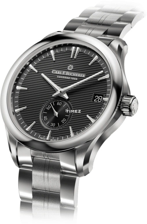 Carl F. Bucherer,Manero 40.60mm,40.60mm,Stainless Steel,Black,Automatic,Day,Sapphire,Crystal Glass,00,00.10924.08.33.22