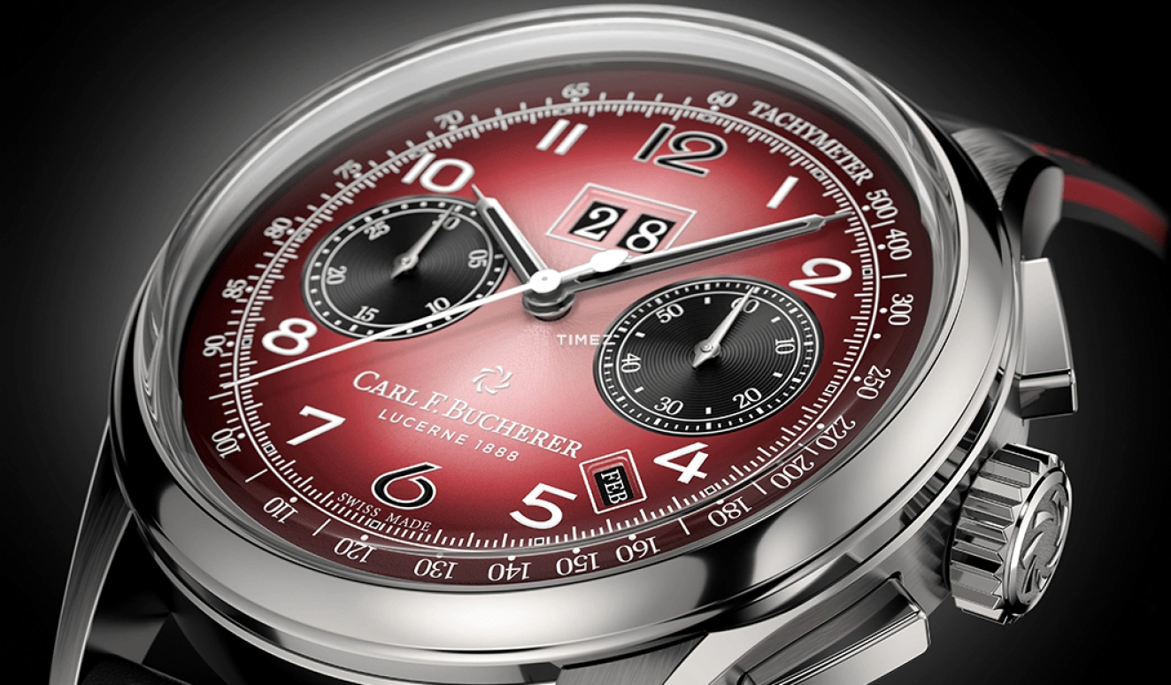 Carl F. Bucherer,Heritage 41mm,41mm,Stainless Steel,Wine Red,Gradient,Automatic,Chronograph,Annual Calendar,Big Date,00,00.10803.08.92.74