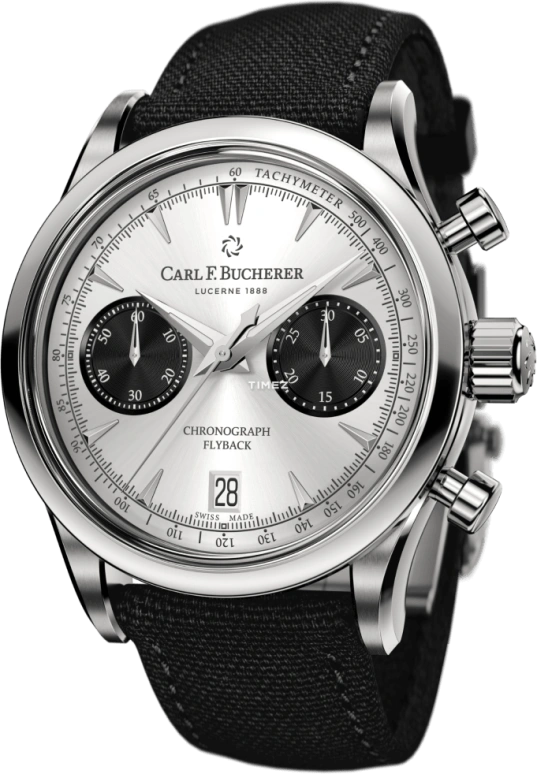 Carl F. Bucherer,Manero 40mm,40mm,Stainless Steel,Silver,Automatic,Chronograph,Day,Flyback,00,00.10927.08.13.05