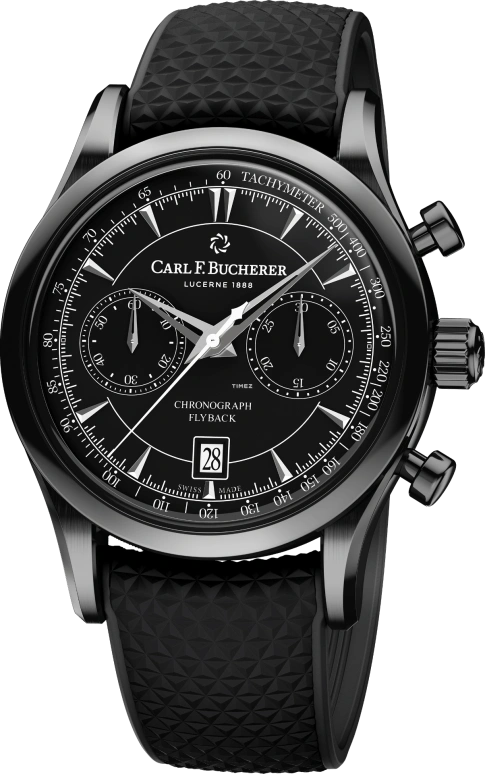 Carl F. Bucherer,Manero 43mm,43mm,Stainless Steel,Black,Automatic,Chronograph,Day,00,00.10919.12.33.01