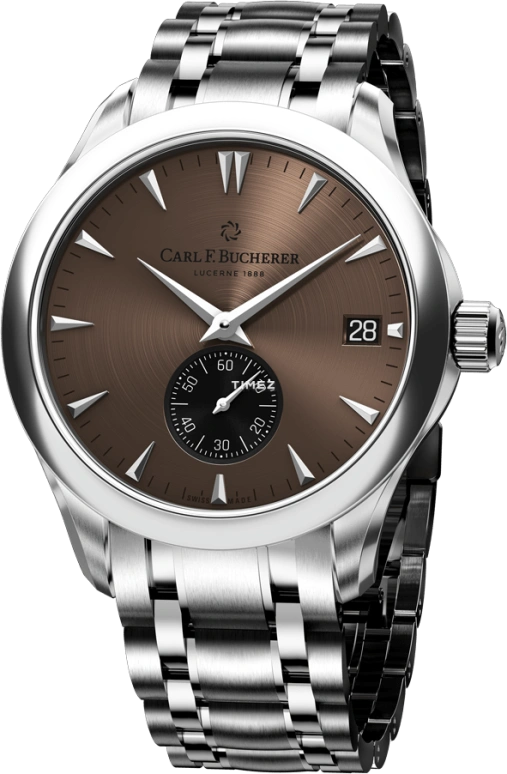 Carl F. Bucherer,Manero 40.60mm,40.60mm,Stainless Steel,Brown,Automatic,Day,Sapphire,Crystal Glass,00,00.10924.08.93.21