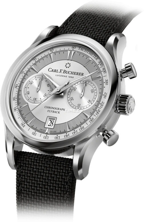 Carl F. Bucherer,Manero 43mm,43mm,Stainless Steel,Silver,Automatic,Chronograph,Day,Flyback,00,00.10919.08.13.02