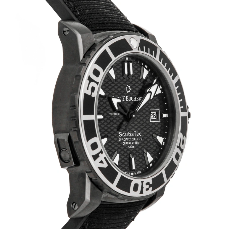 Carl F. Bucherer,Patravi 44.60mm,44.60mm,Titanium,Black,Automatic,Day,Sapphire,00,00.10632.28.33.01