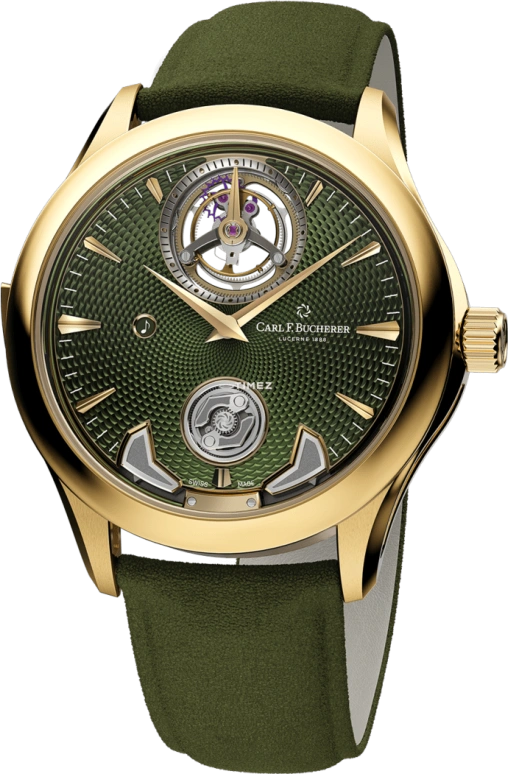 Carl F. Bucherer,Manero 43.80mm,43.80mm,Yellow Gold,Green,Automatic,Tourbillon,Minute Repeater,00,00.10925.01.93.01