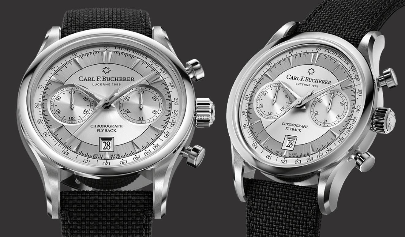 Carl F. Bucherer,Manero 43mm,43mm,Stainless Steel,Silver,Automatic,Chronograph,Day,Flyback,00,00.10919.08.13.02