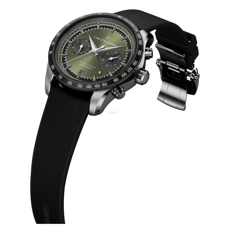 Carl F. Bucherer,Manero 42.50mm,42.50mm,Stainless Steel,Green,Automatic,Chronograph,Day,00,00.10923.08.93.02