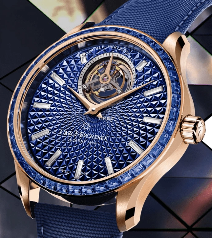 Carl F. Bucherer,Manero 43.10mm,43.10mm,Rose Gold,Blue,Automatic,Tourbillon,Sapphire,Crystal Glass,00,00.10928.03.54.11