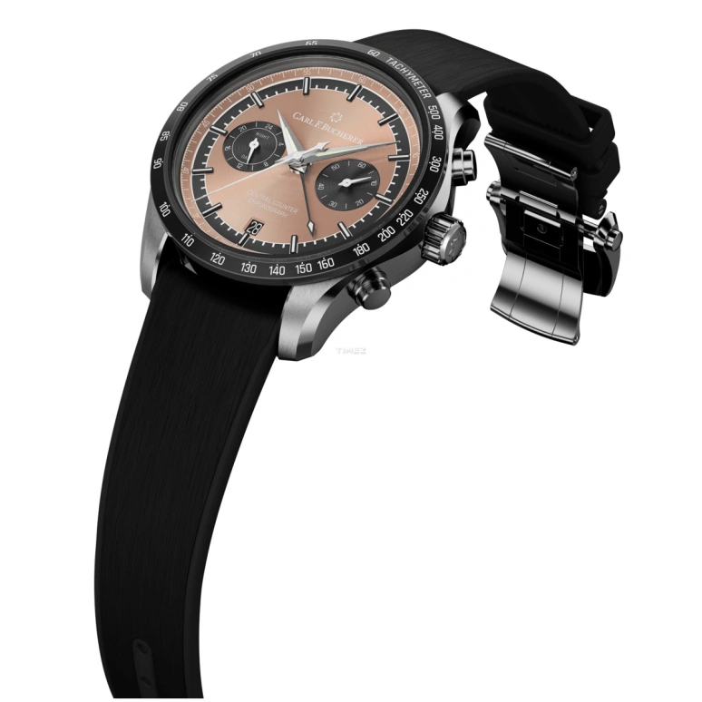 Carl F. Bucherer,Manero 42.50mm,42.50mm,Stainless Steel,Salmon,Automatic,Chronograph,Day,00,00.10923.08.93.03