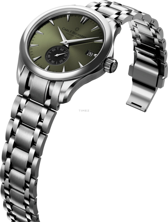 Carl F. Bucherer,Manero 40.60mm,40.60mm,Stainless Steel,Green,Automatic,Day,Sapphire,Crystal Glass,00,00.10924.08.93.22