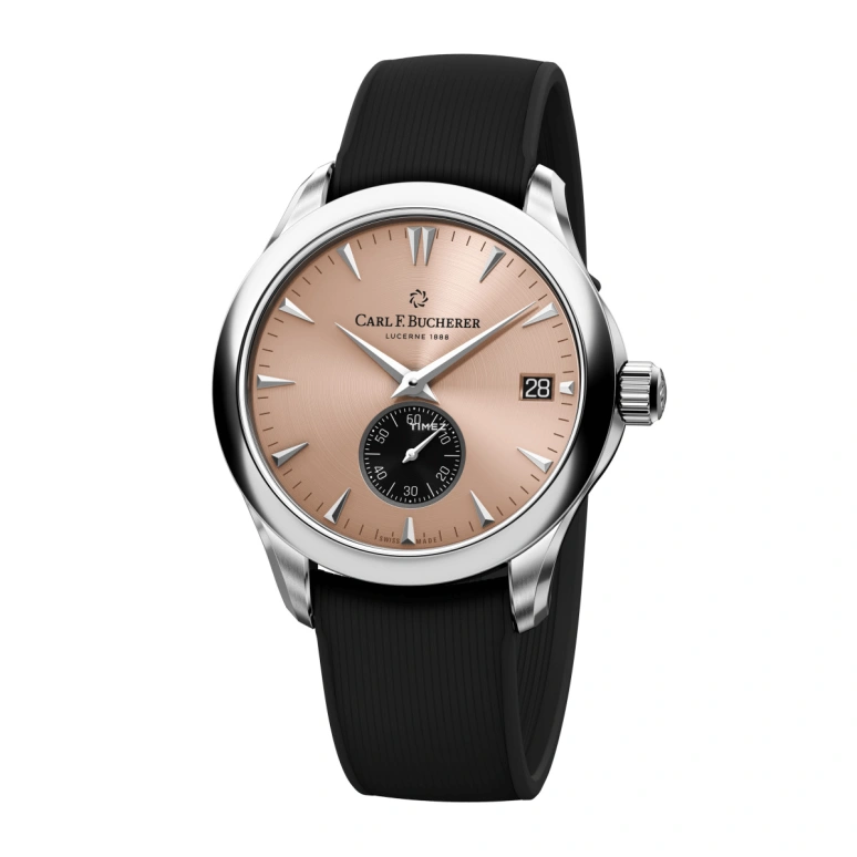 Carl F. Bucherer,Manero 40.60mm,40.60mm,Stainless Steel,Salmon,Automatic,Day,Sapphire,Crystal Glass,00,00.10924.08.93.03