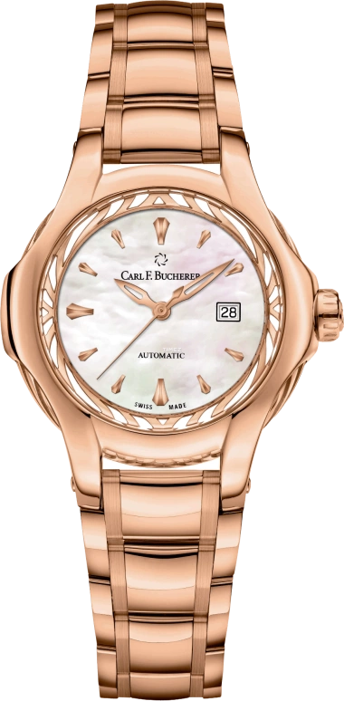 Carl F. Bucherer,Pathos 34mm,34mm,Rose Gold,Silver,Automatic,00,00.10580.03.73.21.02