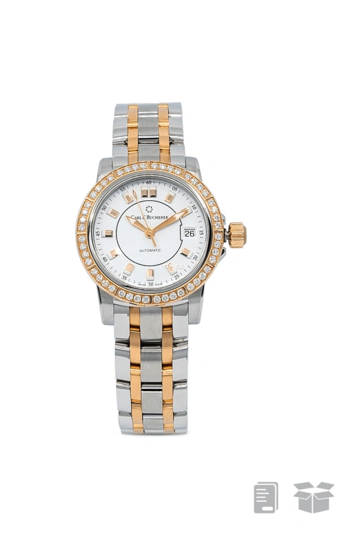 Carl F. Bucherer,Patravi 27mm,27mm,Stainless Steel,Rose Gold,Silver White,Automatic,Day,38hours,00,00.10621.07.23.31