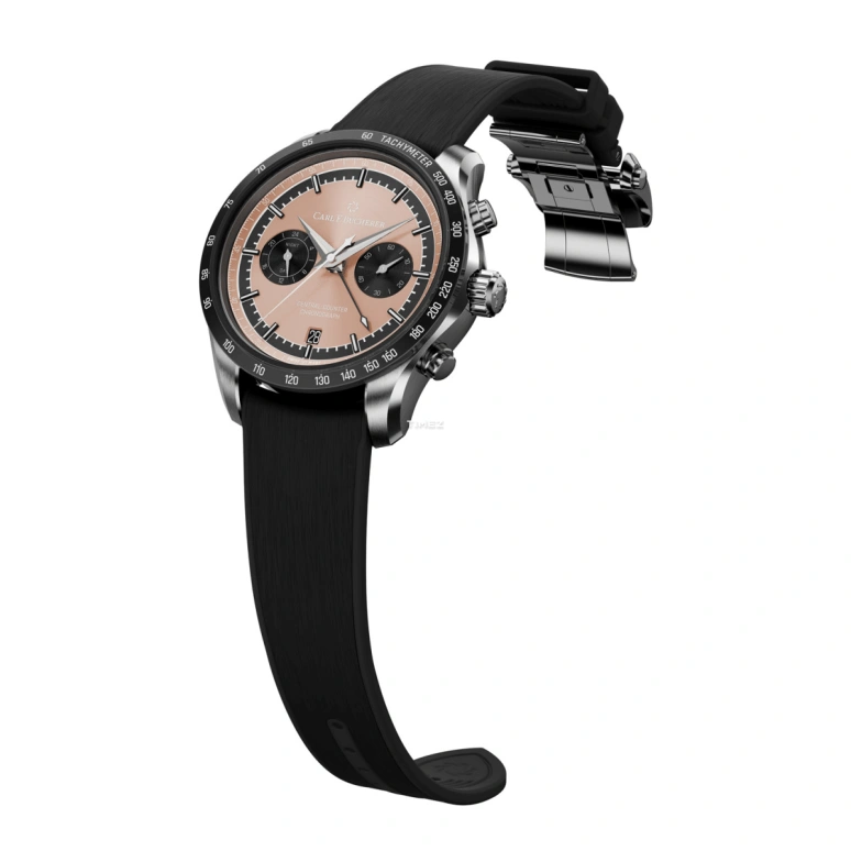 Carl F. Bucherer,Manero 42.50mm,42.50mm,Stainless Steel,Salmon,Automatic,Chronograph,Day,00,00.10923.08.93.03