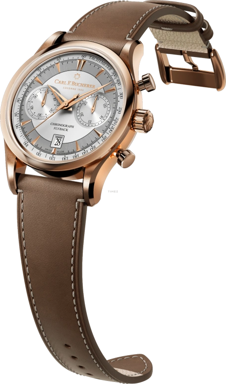 Carl F. Bucherer,Manero 43mm,43mm,Rose Gold,Silver,White,Automatic,Chronograph,Day,Flyback,00,00.10919.03.13.02